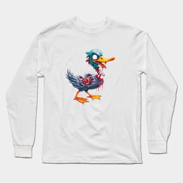 Zombie Duck Long Sleeve T-Shirt by katzura